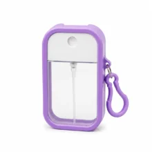 Frasco Flat 50ml Card Cristal - C/Capa Silicone e Chaveiro Lilas