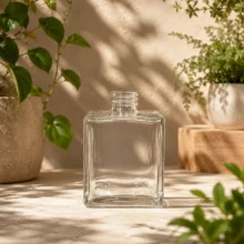 FRASCO CUBO 250ML TRANSPARENTE  ROSCA 28/410 VIDRO