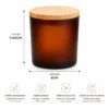 Copo de Vidro Para Vela 200ml Ambar Fosco - (UN) - Imagem 2