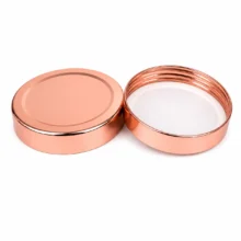 TAMPA LUXO DE METAL 70MM -  BRONZE ( ROSE GOLD )