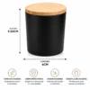 Copo de Vidro Para Vela 200ml Preto Fosco - (UN) - Imagem 2