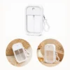 Frasco Flat 50ml Card Cristal - C/Capa Silicone e Chaveiro Branco