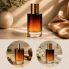 Porta Perfume 100ml c/Tampa Frizada Degrade Ambar - (UN)