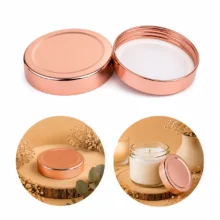 TAMPA LUXO DE METAL 70MM -  BRONZE ( ROSE GOLD )