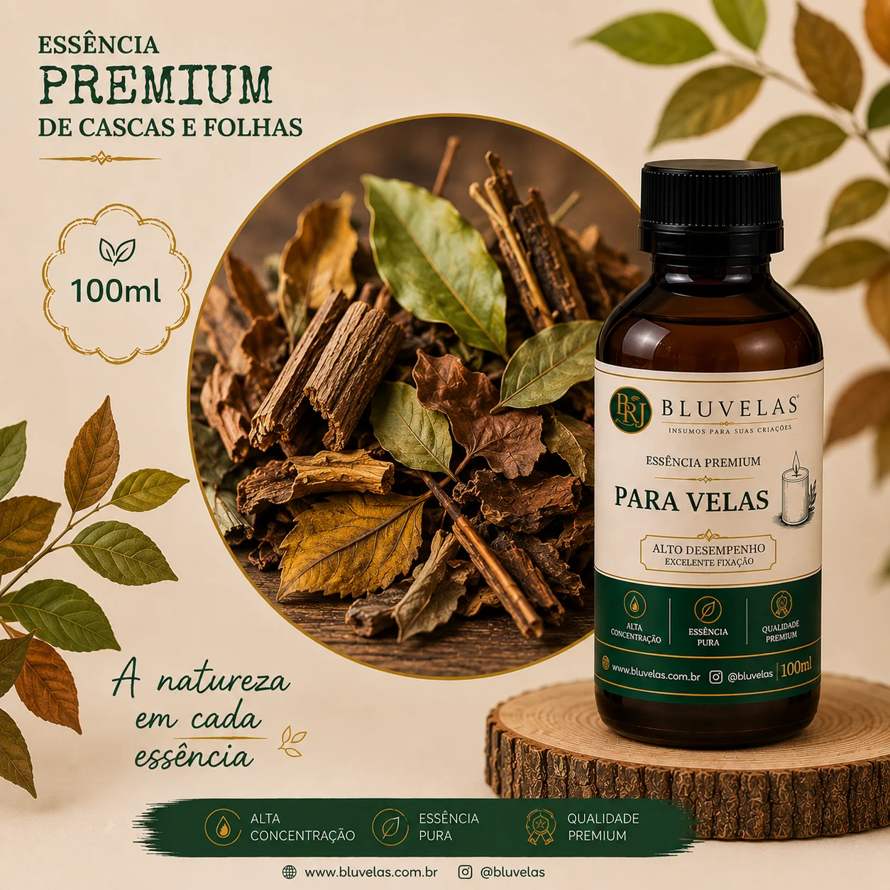 Essência para velas Cascas e Folhas