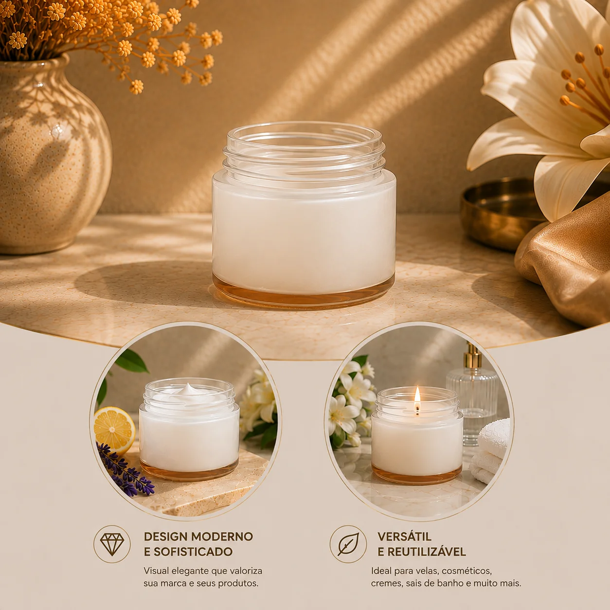Pote de Vidro Degrade 90ml Degrade Ambar